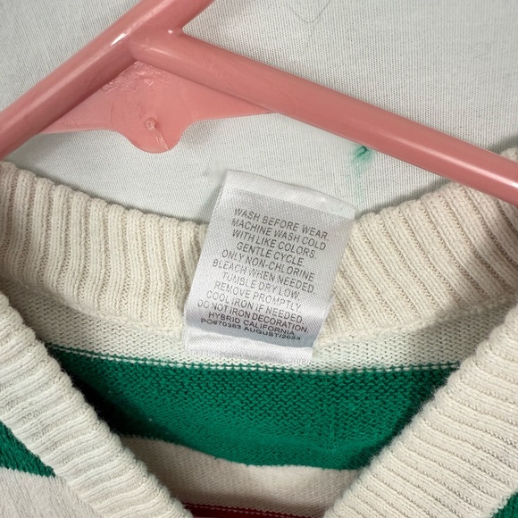 Disney 100 Stripe Cardigan Sweater with Stripes and Mini-mouse Emblem Size 3T - Picture 6 of 10